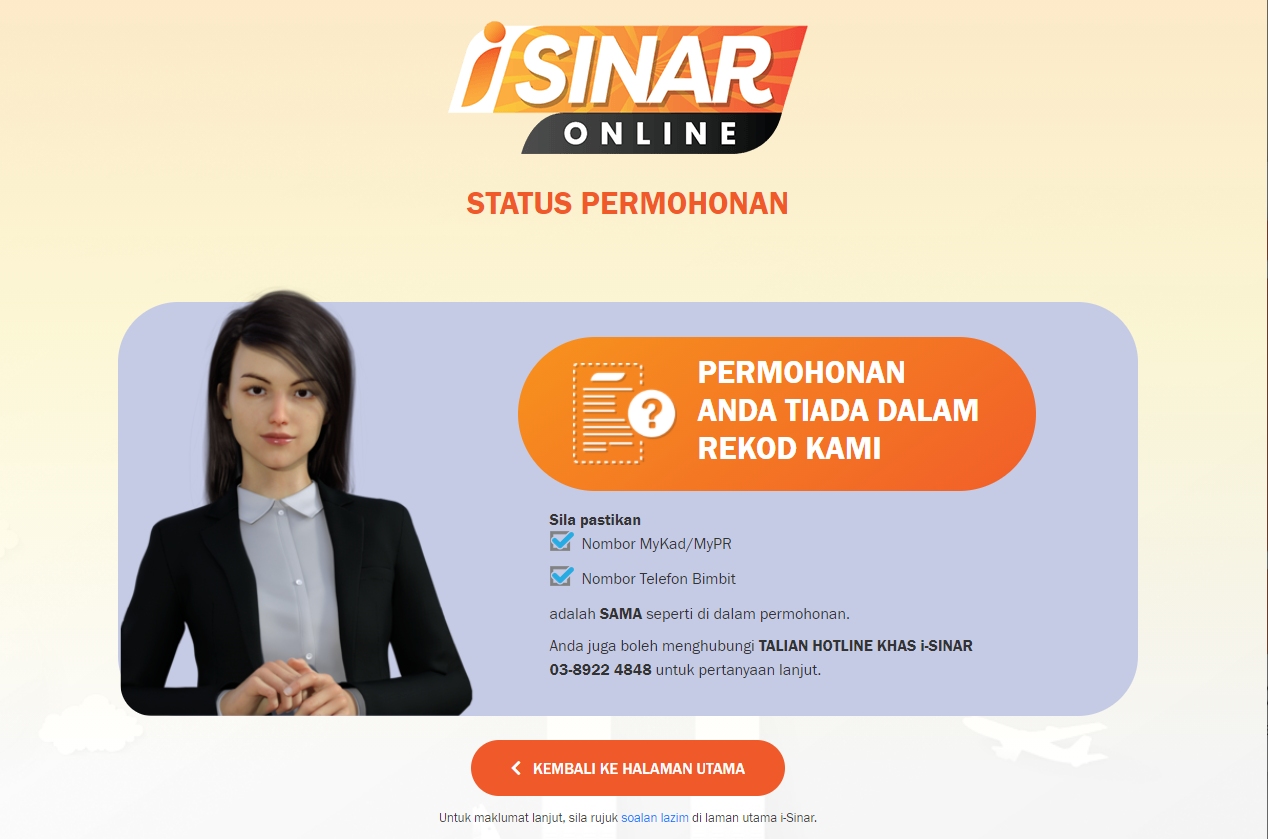 EPF i-Sinar: How to check your application status online